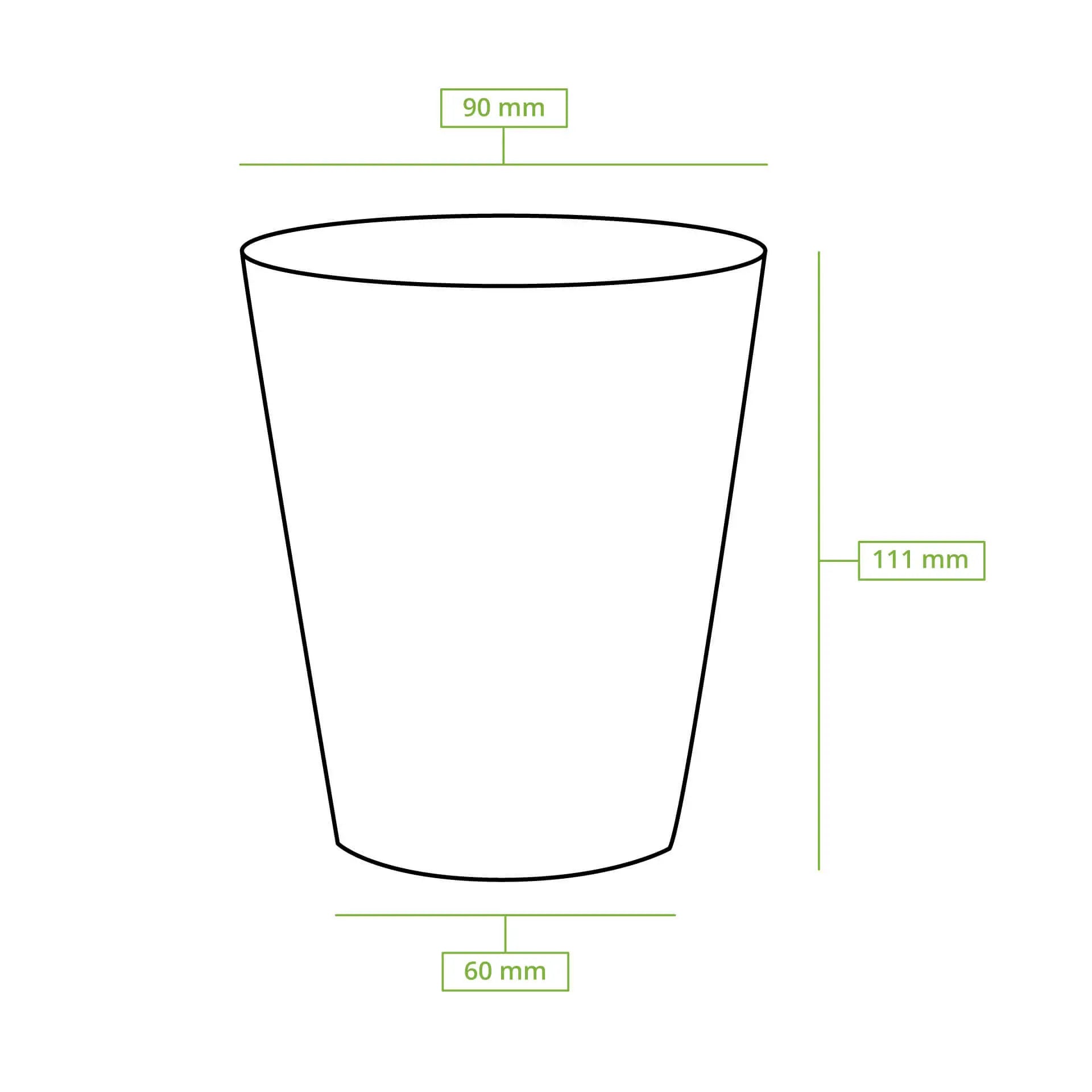 12 oz Take away coffee cups (coated), double-walled, Ø 90 mm, white