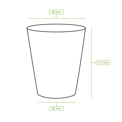 12 oz Take away coffee cups (coated), double-walled, Ø 90 mm, white