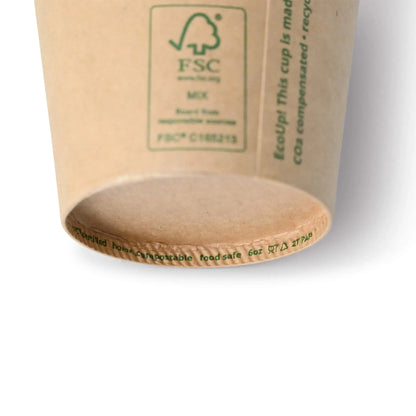 6 oz Paper cups (coated), Ø 80 mm, brown