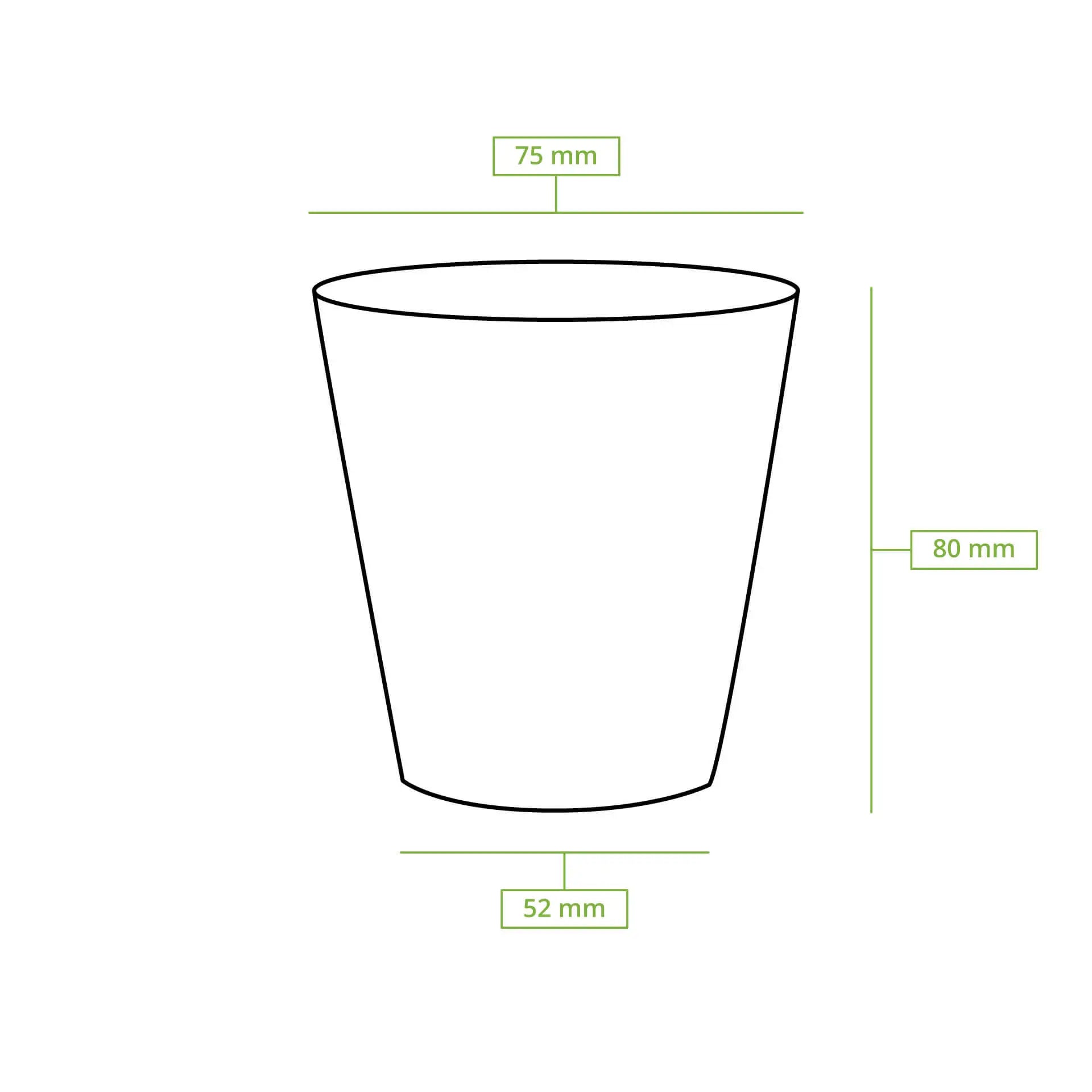 6 oz Paper cups (coated), Ø 80 mm, brown