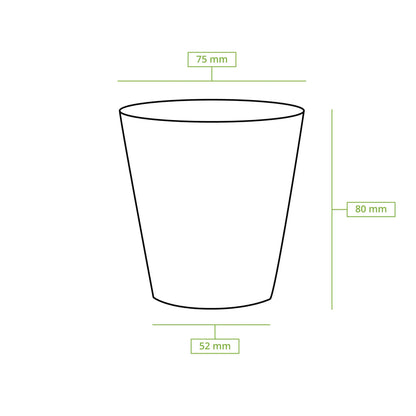 6 oz Paper cups (coated), Ø 80 mm, brown