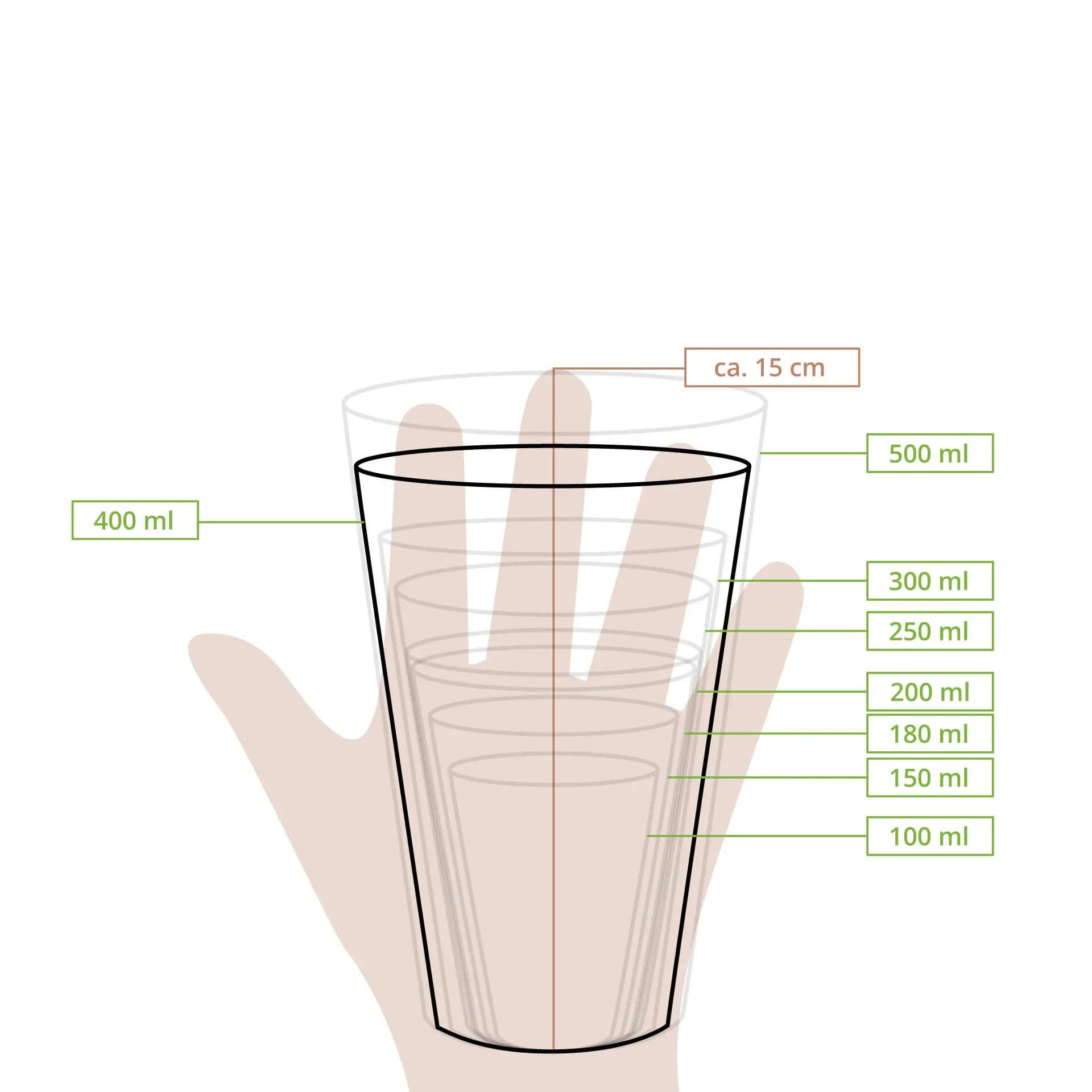 Pappbecher (beschichtet) 400 ml / 16 oz, Ø 90 mm, braun