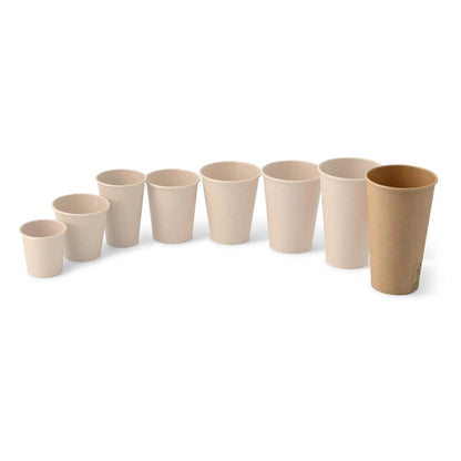Pappbecher (beschichtet) 500 ml / 20 oz, Ø 90 mm, braun