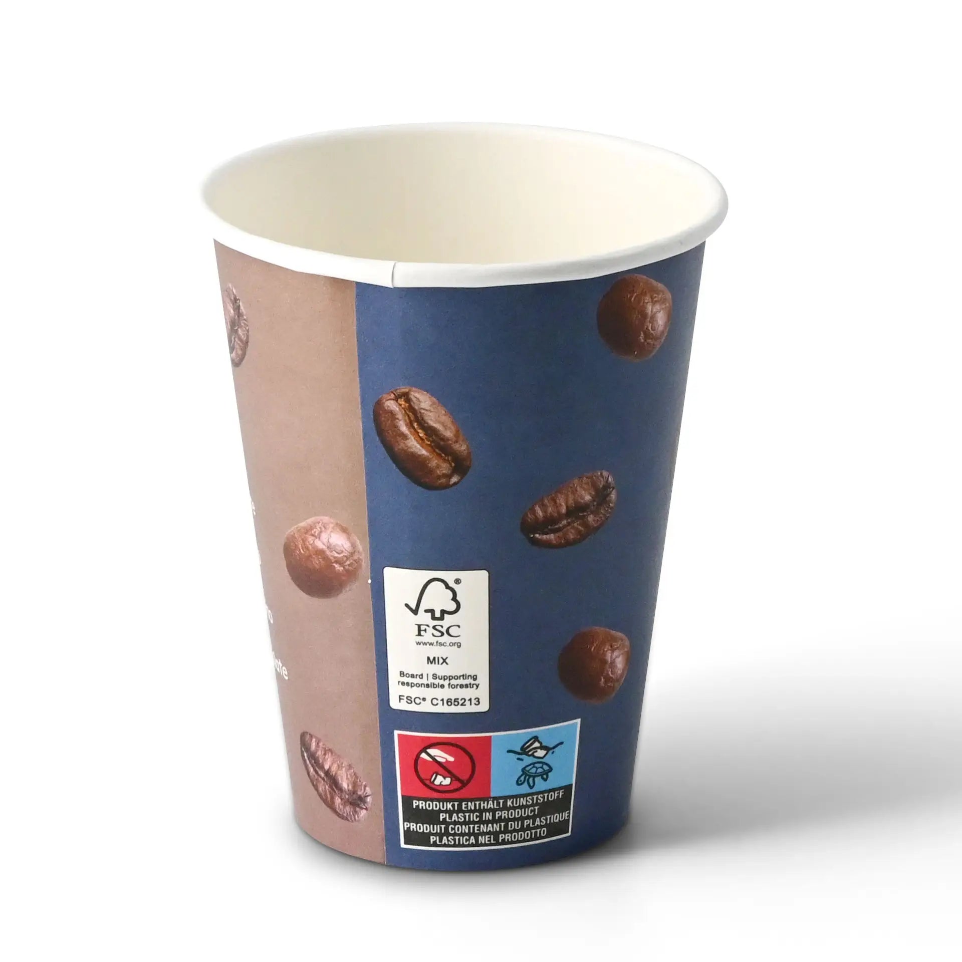 12 oz Paper cup printed with "Coffee" (coated), Ø 80 mm