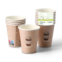 Pappbecher bedruckt "Coffeebreak" (beschichtet) 200 ml / 8 oz, Ø 80 mm, weiß