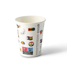 Pappbecher bedruckt "Pride" (beschichtet) 200 ml / 8 oz, Ø 80 mm, weiß