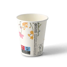 Pappbecher bedruckt "Frühling" (beschichtet) 200 ml / 8 oz, Ø 80 mm, weiß