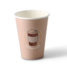Pappbecher bedruckt "Coffeebreak" (beschichtet) 300 ml / 12 oz, Ø 80 mm, weiß
