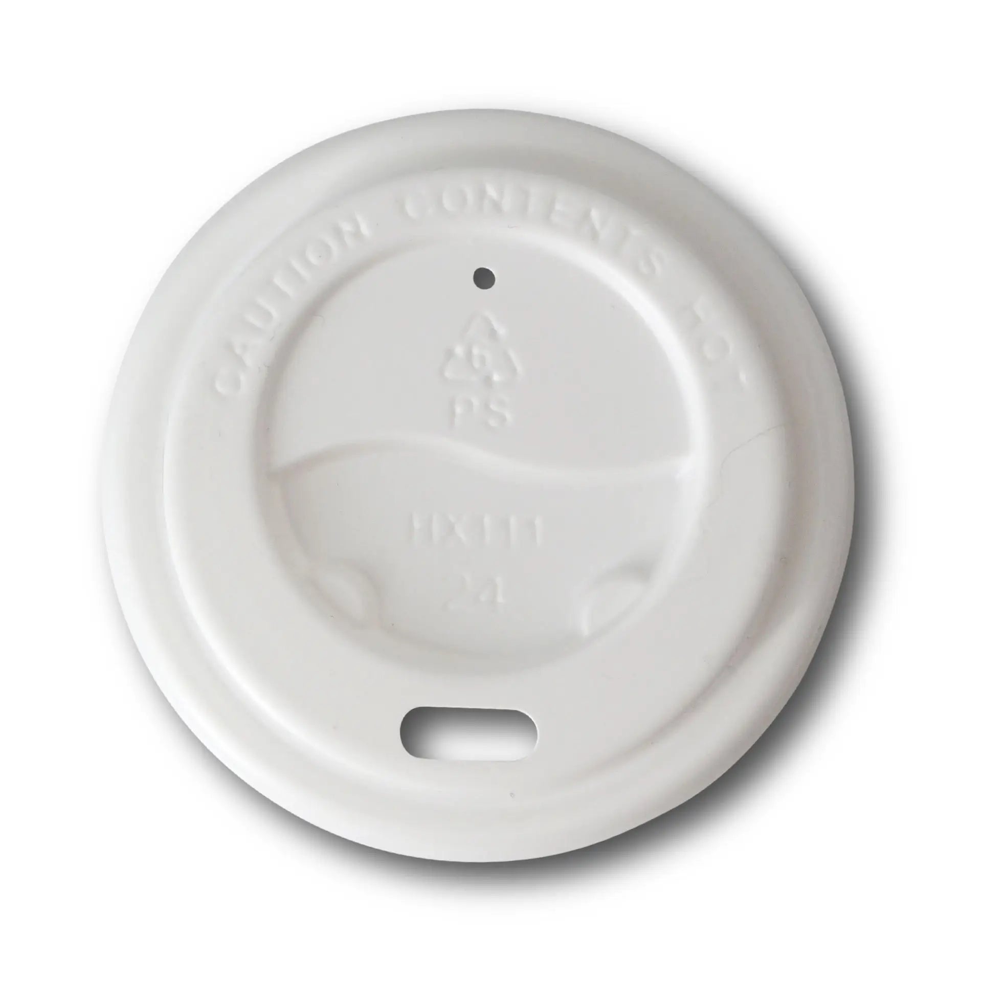 PS lid Ø 62 mm, white, drinking hole