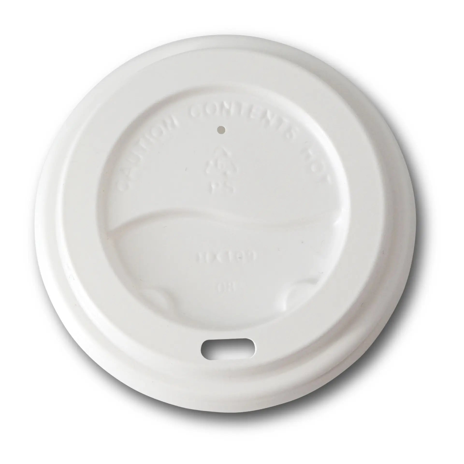 PS lid Ø 80 mm, white, drinking hole