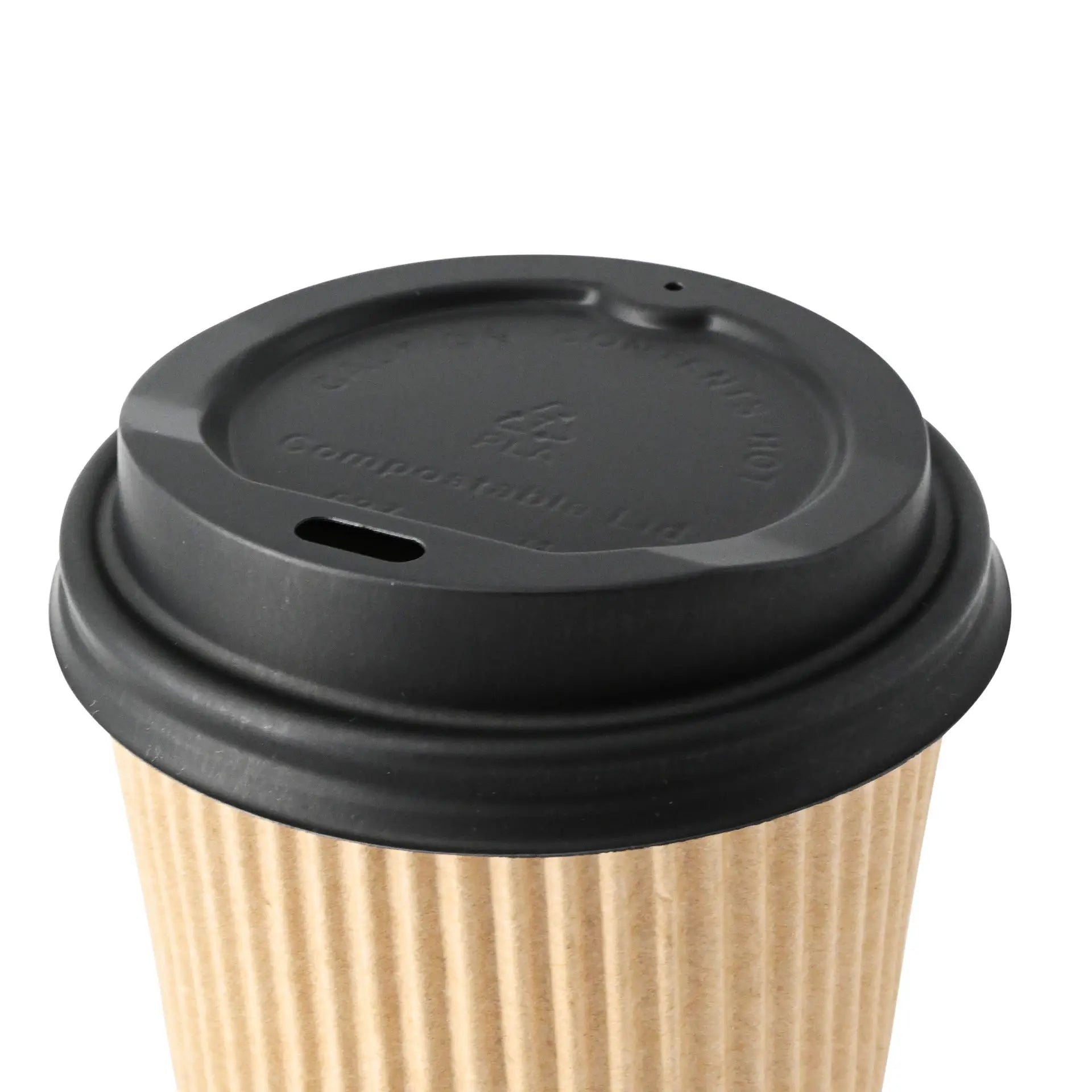 PS lid Ø 80 mm, black, drinking hole
