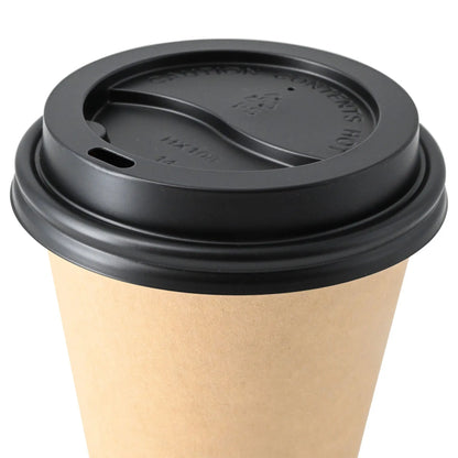 PS lid Ø 90 mm, black, drinking hole
