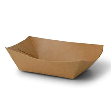 Snackschale aus Karton (beschichtet) 400 ml, 17 x 12 x 4 cm, braun