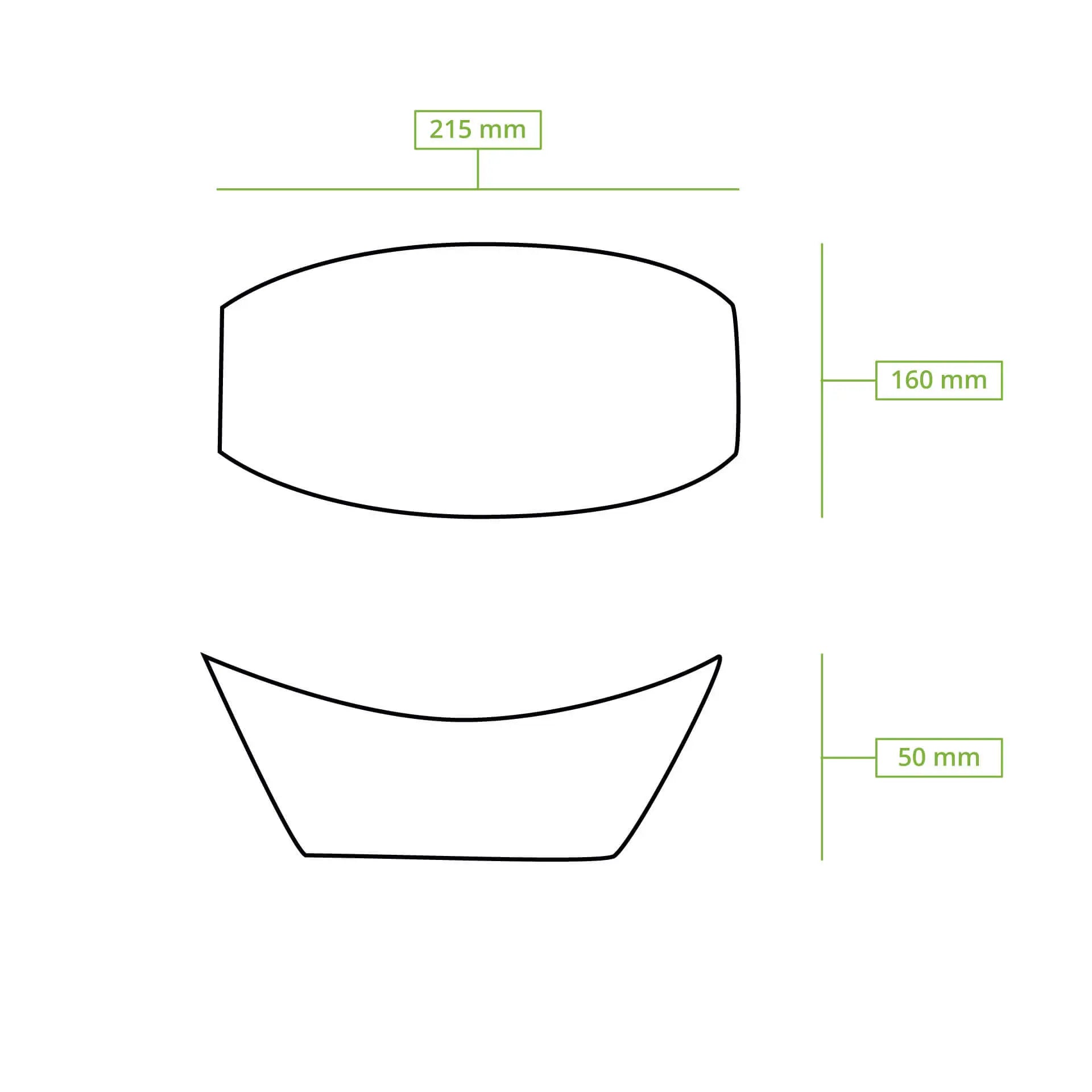 Cardboard Snack Tray 800 ml, 21,5 x 16 x 5 cm, brown