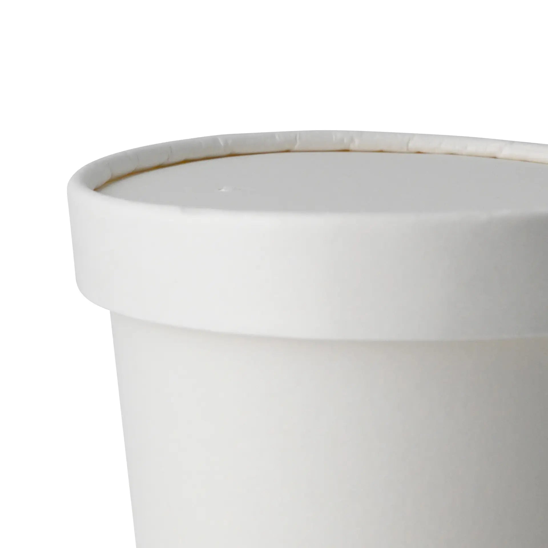 Cardboard membrane lids Ø (coated) 90 mm, white (for soup containers)