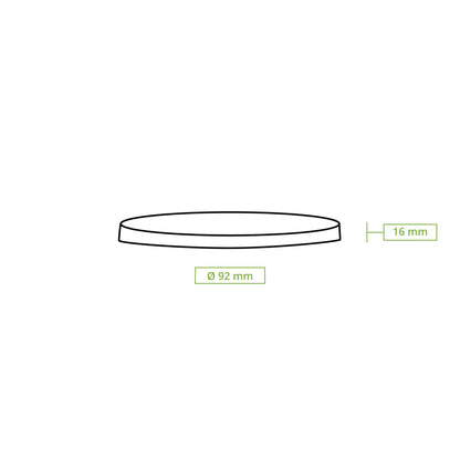 Cardboard membrane lids Ø (coated) 90 mm, white (for soup containers)