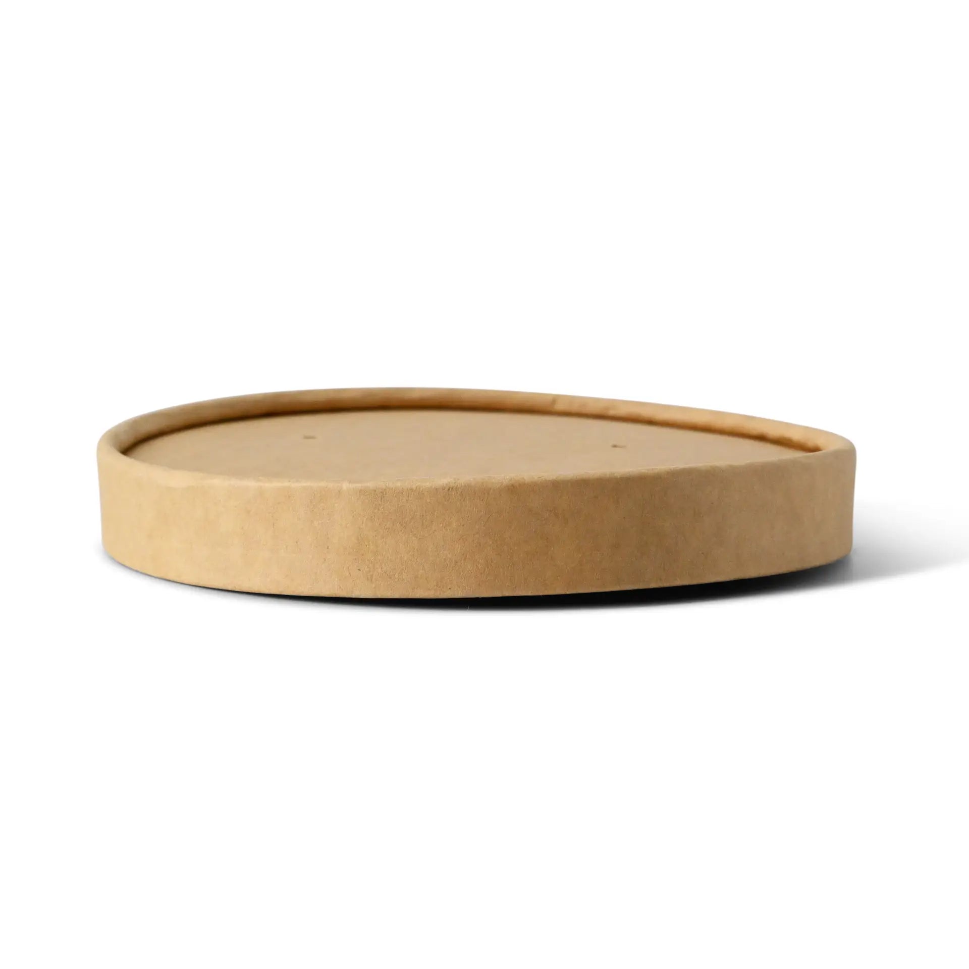 Cardboard membrane lids Ø (coated) 115 mm, brown (for soup containers)