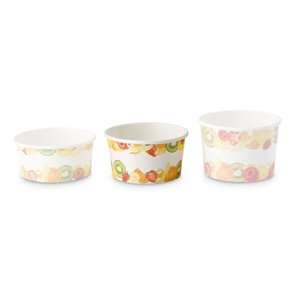 6 oz, max. 7.5 oz Paper cups ice cream XS (coated), Ø 92 mm, printed