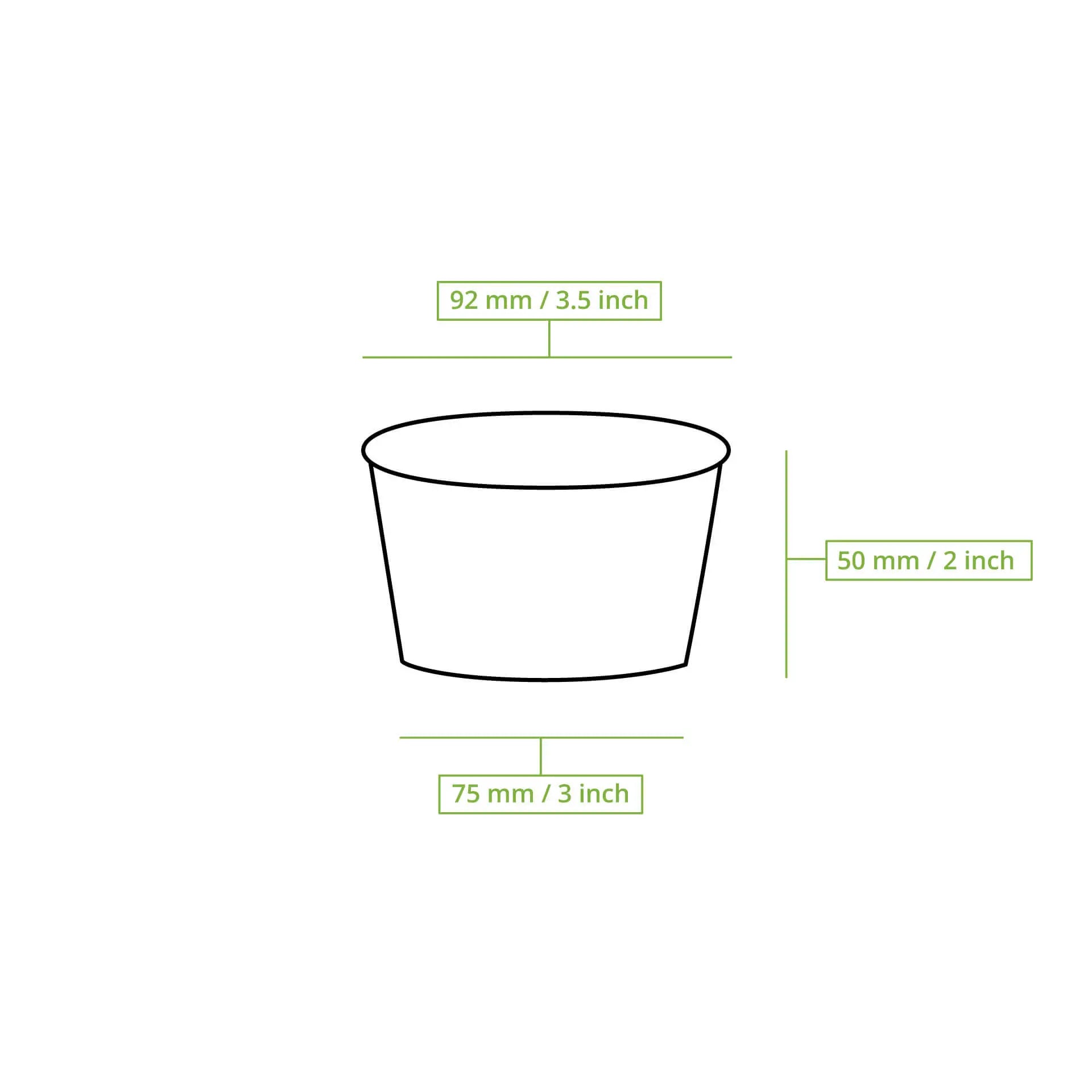 6 oz, max. 7.5 oz Paper cups ice cream XS (coated), Ø 92 mm, printed