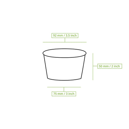 6 oz, max. 7.5 oz Paper cups ice cream XS (coated), Ø 92 mm, printed
