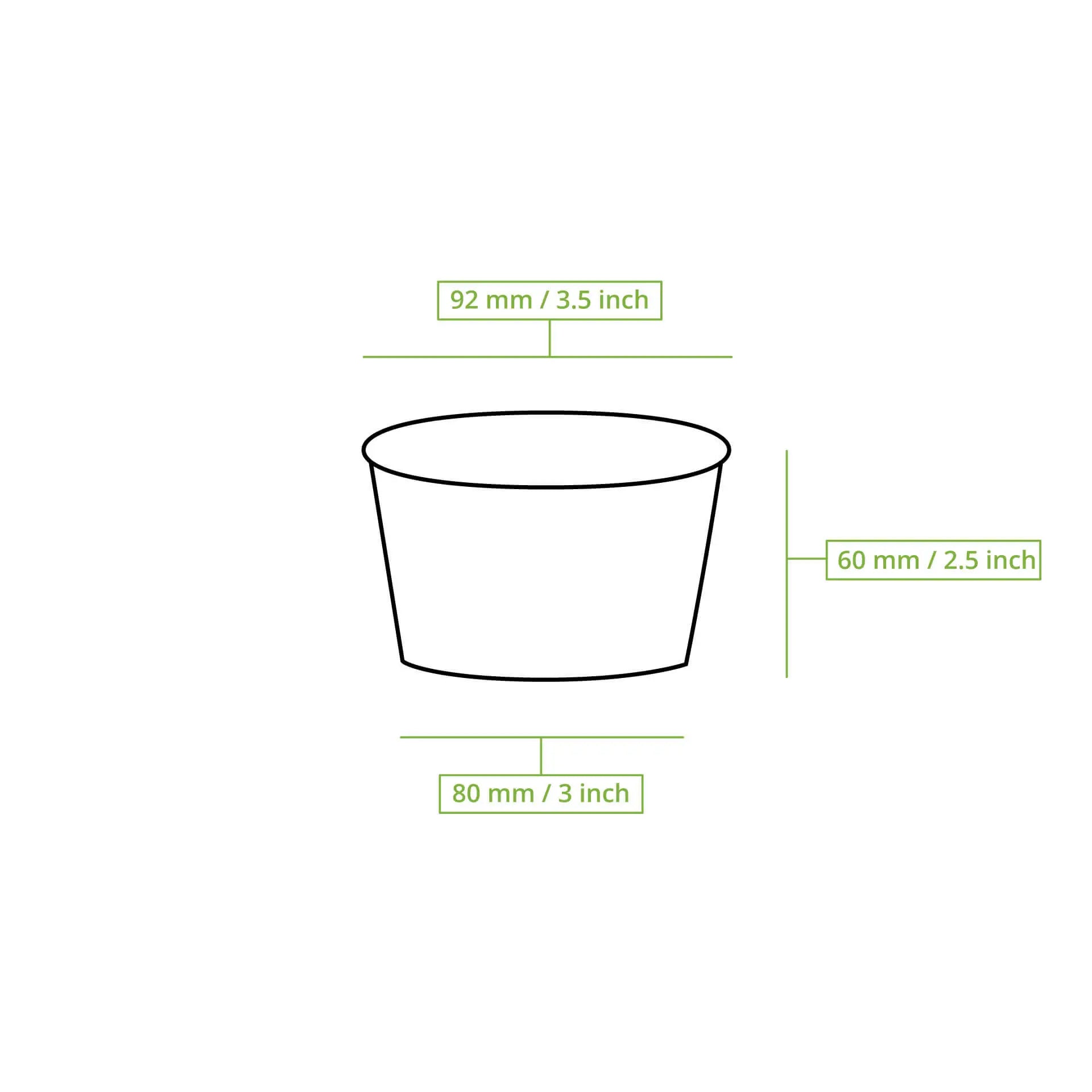 8 oz, max. 9.5 oz Paper cups ice cream XS (coated), Ø 92 mm, printed