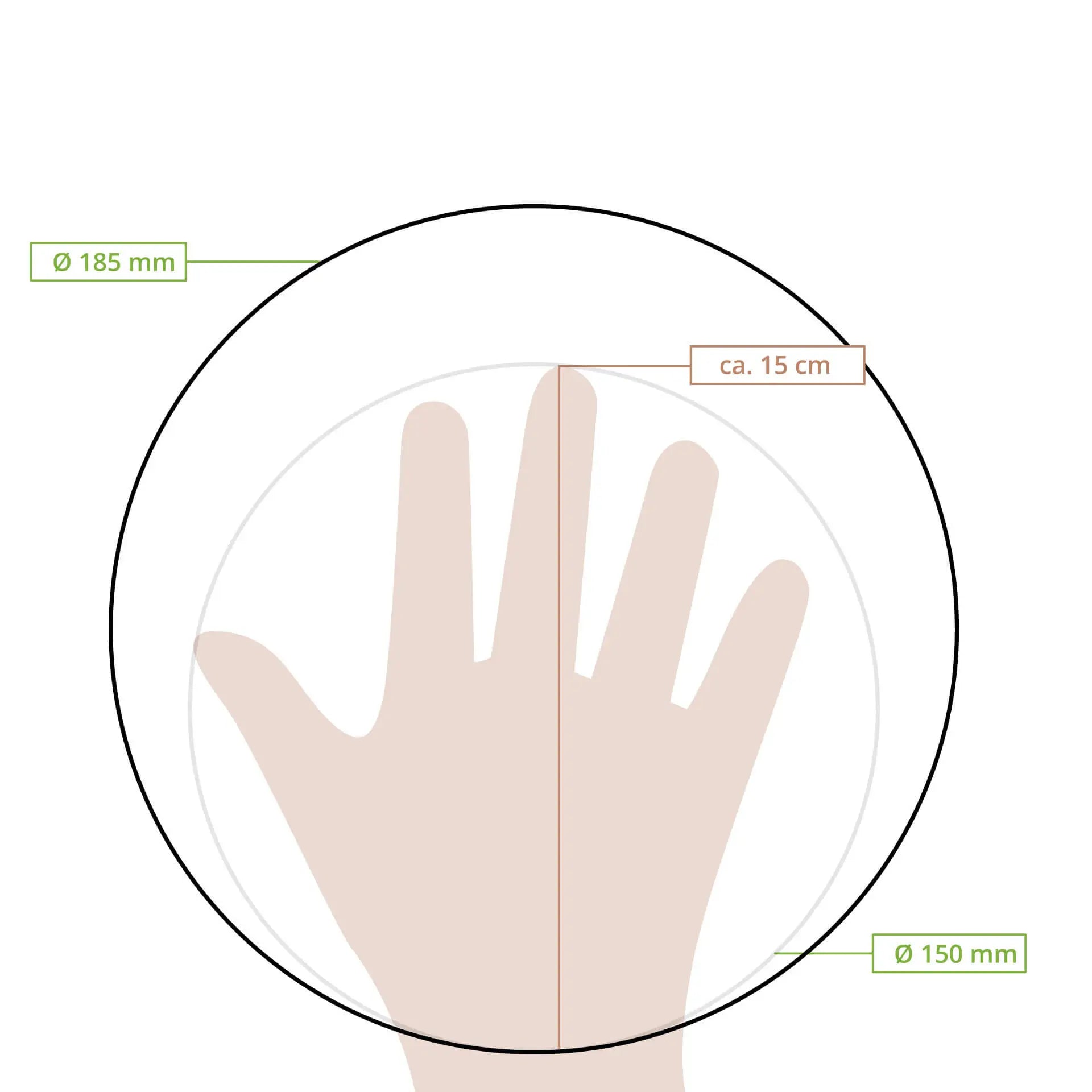 Kartonschalen (beschichtet) / Salatschalen 1000 ml, Ø 185 mm, braun, rund (1300 ml max. Volumen)