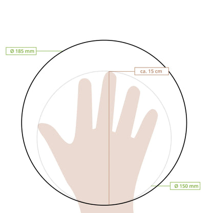 Kartonschalen (beschichtet) / Salatschalen 1000 ml, Ø 185 mm, braun, rund (1300 ml max. Volumen)