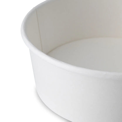 Paper bowls (coated) / Salad bowls 1000 ml, Ø 185 mm, white, round (1300 ml max. volume)
