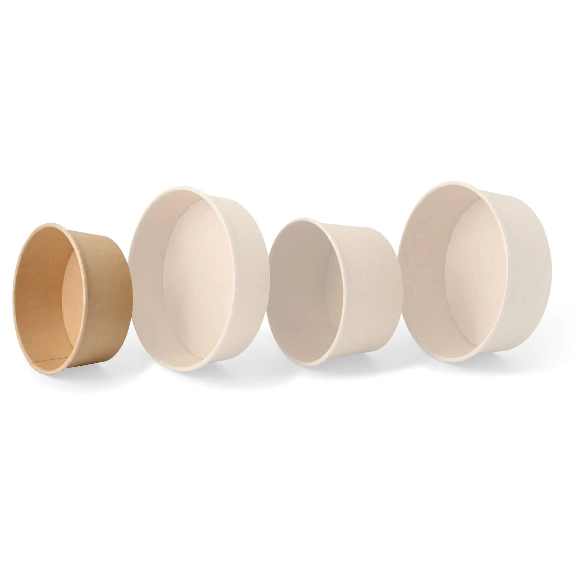 Paper bowls (coated) / Salad bowls 650 ml, Ø 150 mm, brown, round (800 ml max. volume)