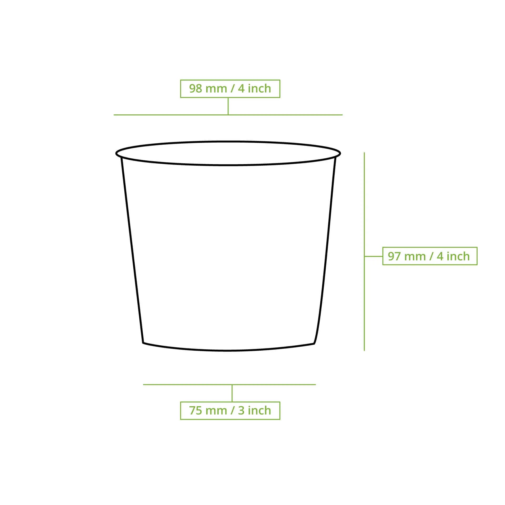 Suppenbecher to go (beschichtet) 400 ml / 16 oz, Ø 95 mm, braun