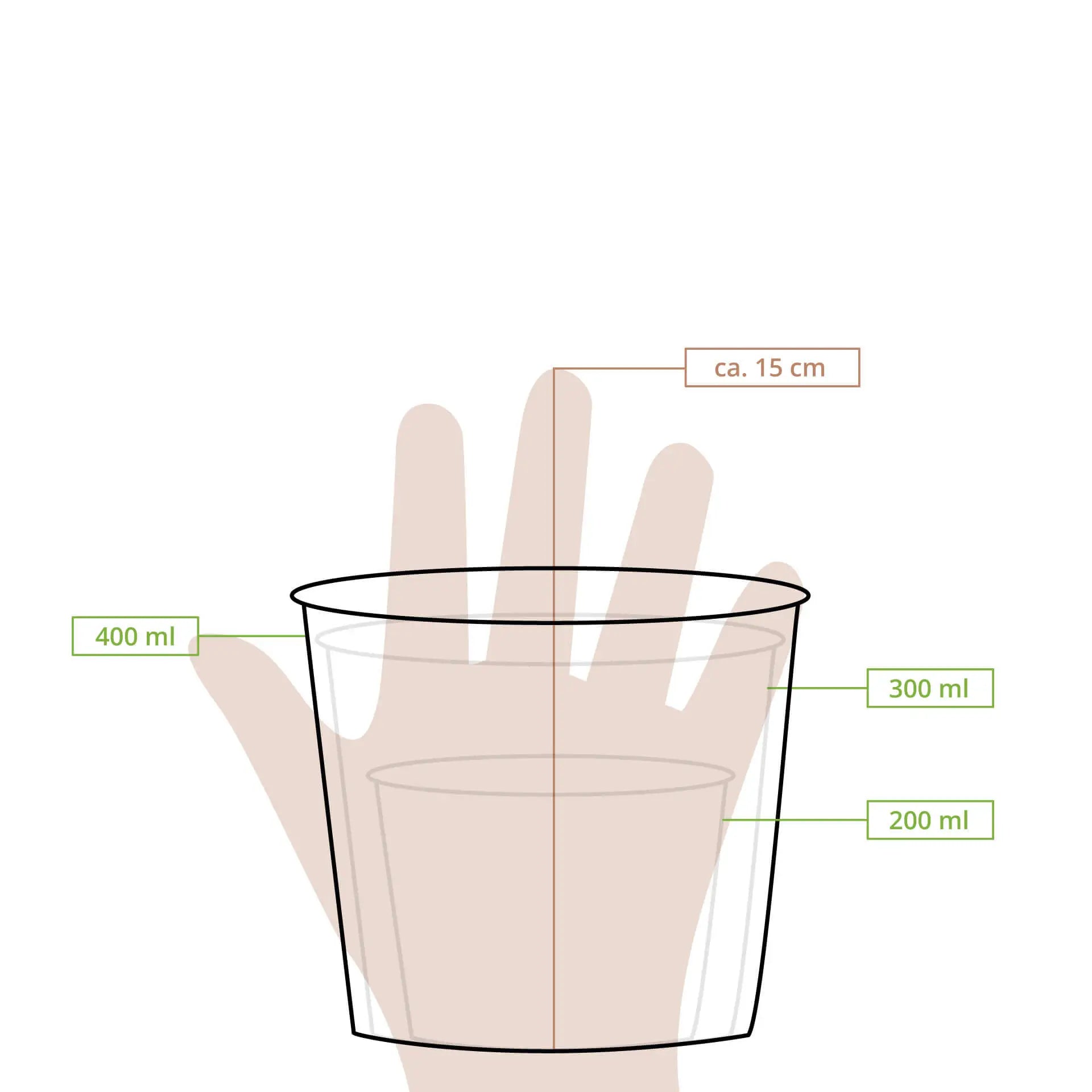 Suppenbecher to go (beschichtet) 400 ml / 16 oz, Ø 95 mm, braun