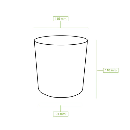 Suppenbecher to go(beschichtet) 600 ml / 24 oz, Ø 115 mm, weiß