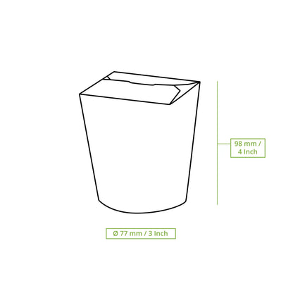 Noodle box / Asian box made of coated cardboard, 400 ml, brown
