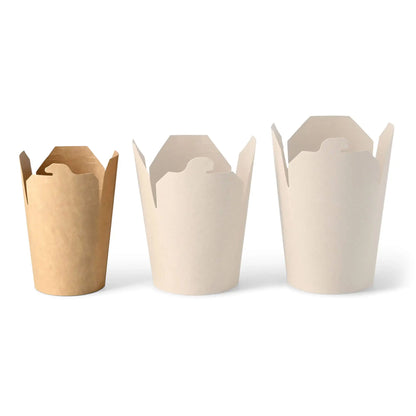 Noodle box / Asian box made of coated cardboard, 400 ml, brown