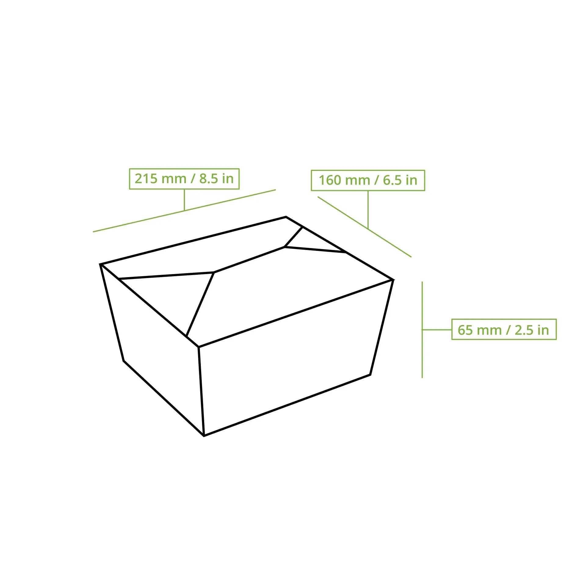 Take-away Boxen (beschichtet) 1500 ml, braun