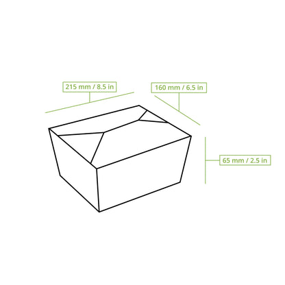 Take-away Boxen (beschichtet) 1500 ml, braun