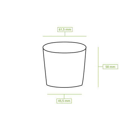 Portionsbecher aus Karton (beschichtet) 75 ml, Ø 62 mm, braun