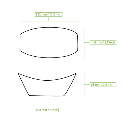 Palmblatt Schiffchen "Palmware®" 30 cm