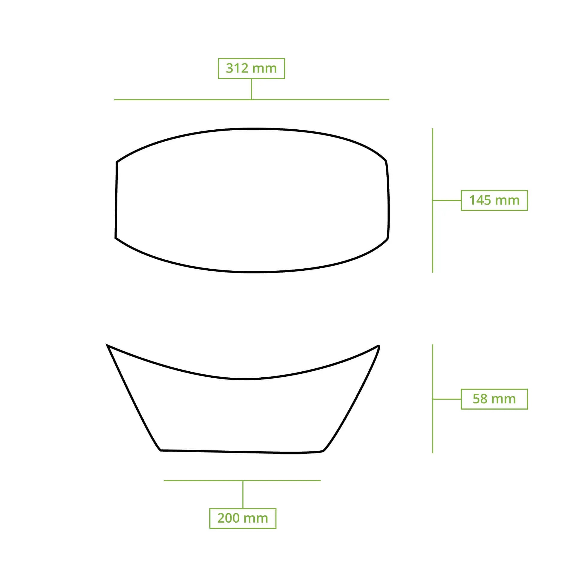 Palm leaf boats "Palmware®" 30 cm