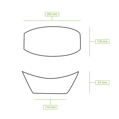 Palm leaf boats "Palmware®" 20 cm