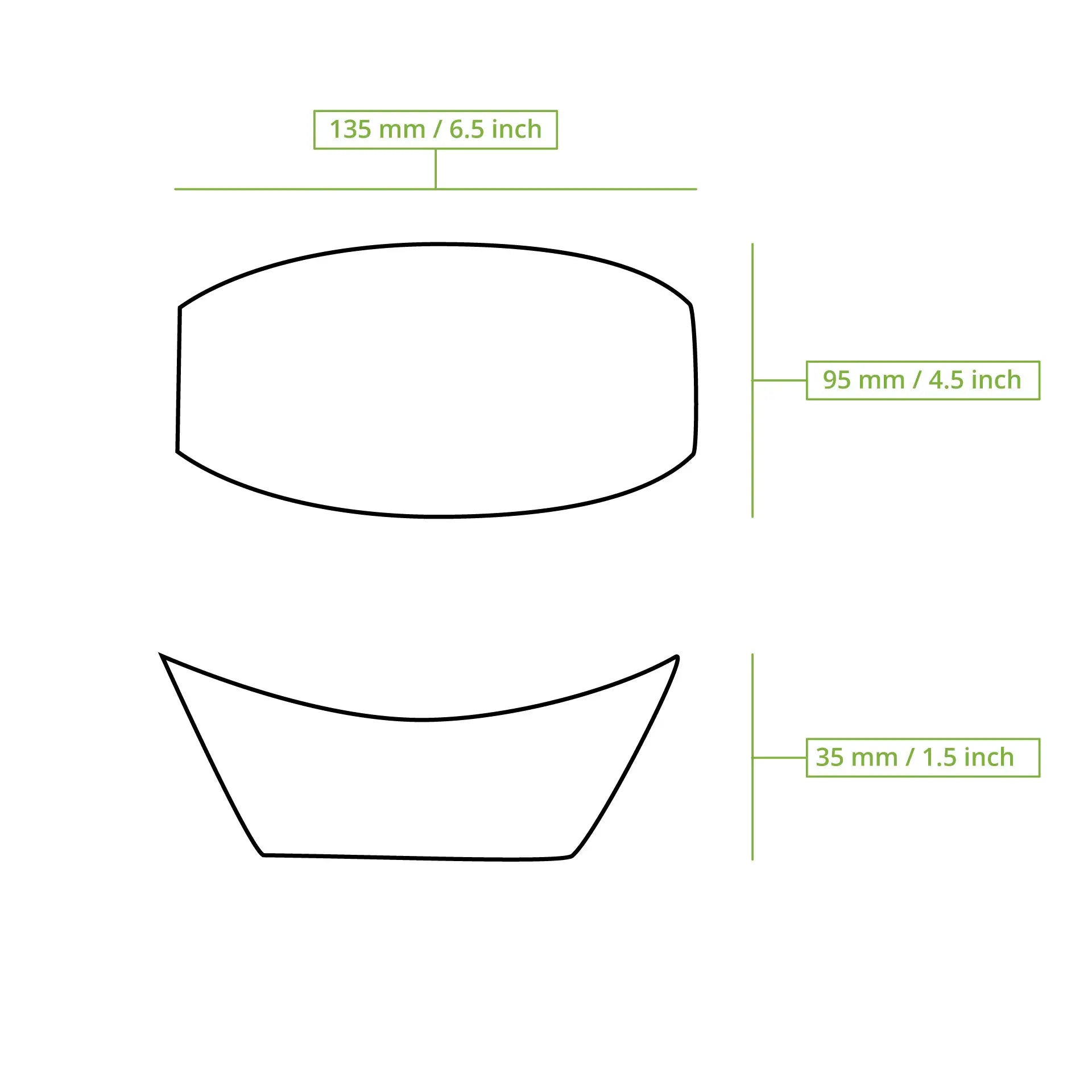 Snackschalen aus Karton 200 ml, 13,5 x 9,5 x 3,5 cm, braun