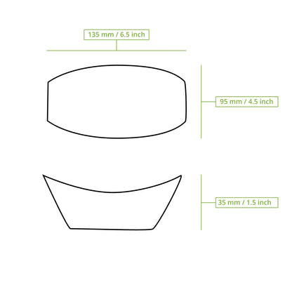 Snackschalen aus Karton 200 ml, 13,5 x 9,5 x 3,5 cm, braun