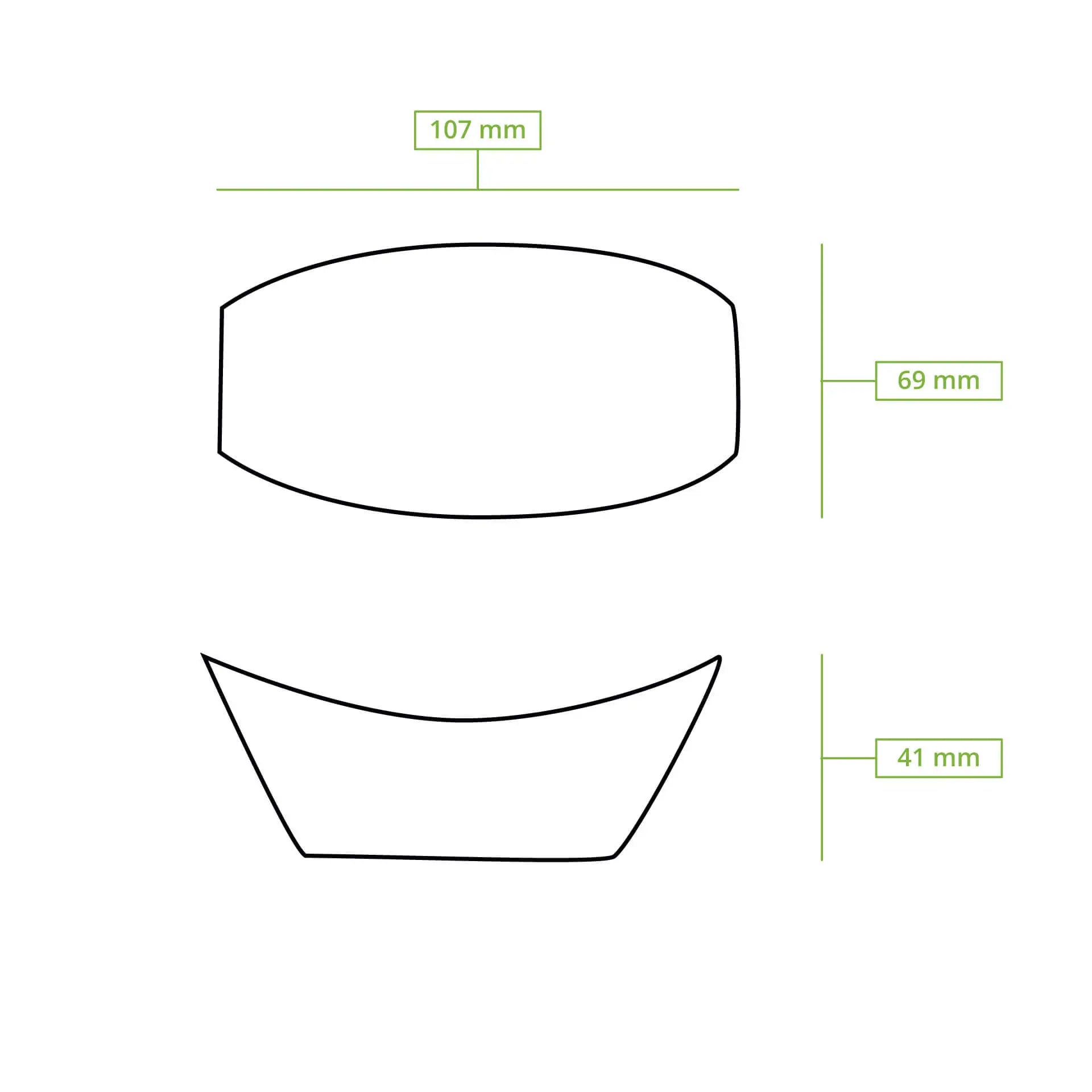 Cardboard Snack Tray 400 ml, 17 x 12,5 x 4 cm, brown