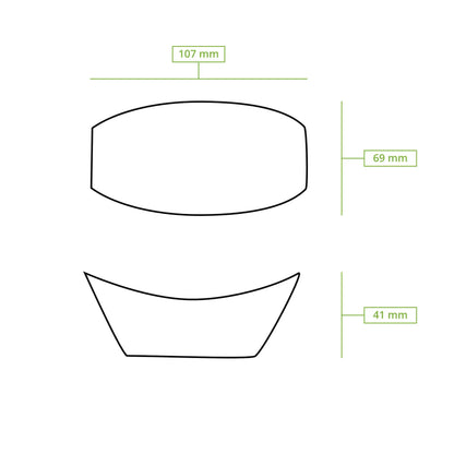 Cardboard Snack Tray 400 ml, 17 x 12,5 x 4 cm, brown