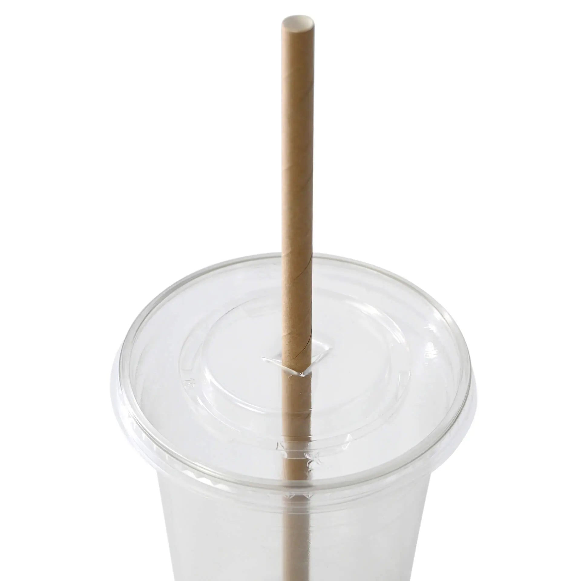 23 cm, Ø 0.8 cm Paper jumbo straws, kraft