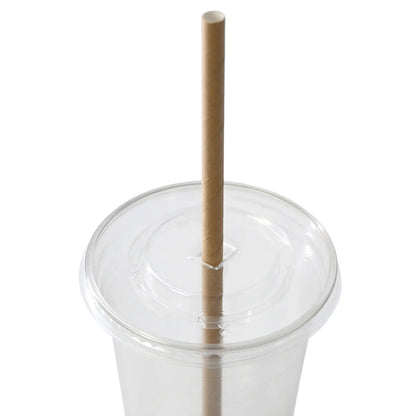 23 cm, Ø 0.8 cm Paper jumbo straws, kraft
