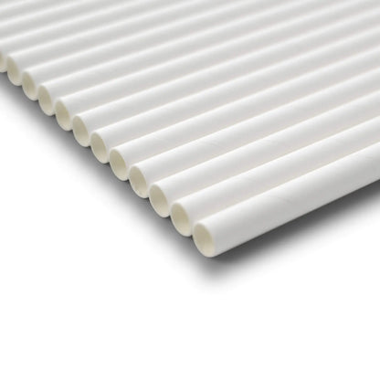 23 cm, Ø 0.8 cm Paper-jumbo-straws, white