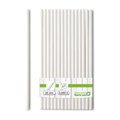 23 cm, Ø 0.8 cm Paper-jumbo-straws, white