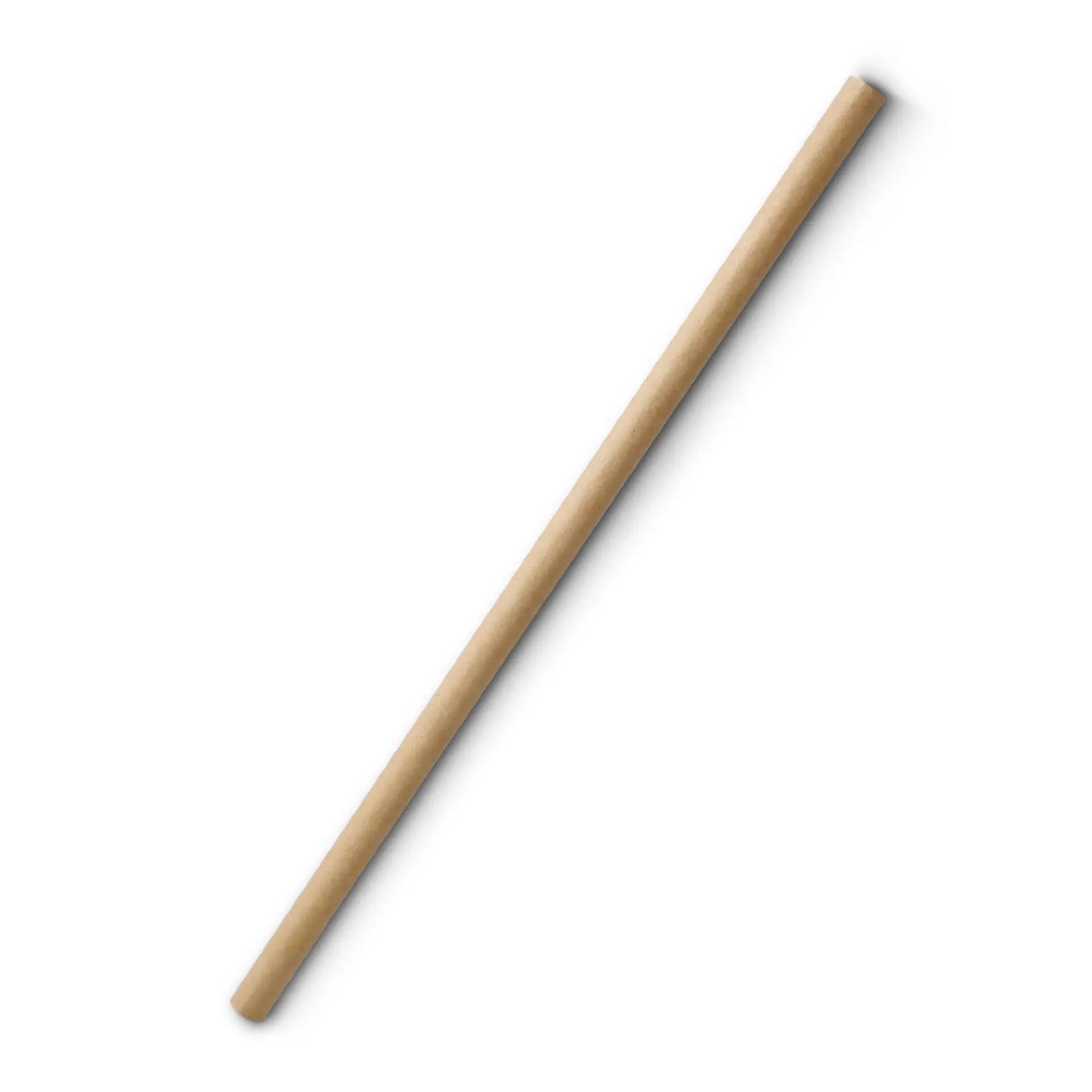 Jumbo drinking straw 23 cm, Ø 0,8 cm, brown, vertically rolled