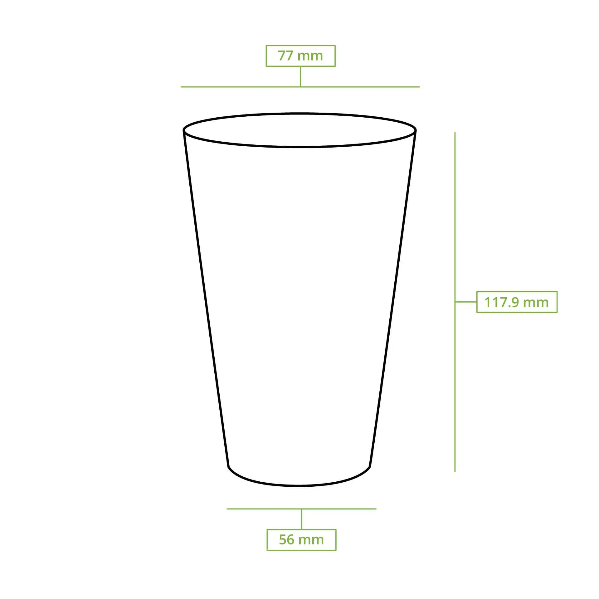 11 oz, Reusable cup, Ø 77 mm, PP, transparent